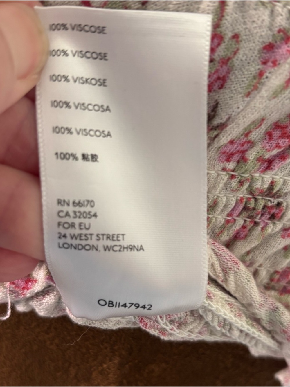 Urban Outfitters Floral Pink Smocked Crop Cami Top, size XS - Picture 10 of 10